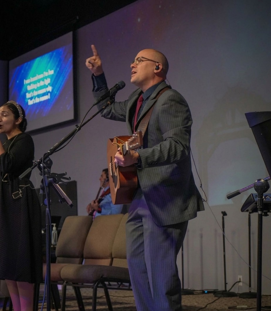 TPC San Benito congregation in worship